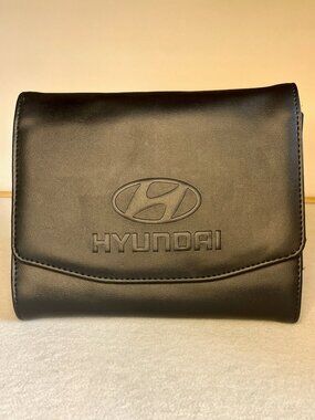 Hyundai Owners Manual Wallet / Folder * Black * 9x7x2 * Excel Cond * Wallet Only